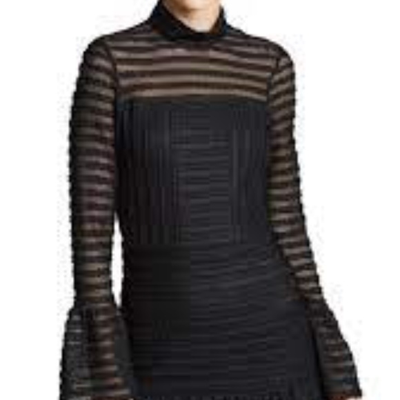 Parker Topanga High Neck Long Sleeve Fitted dress - Picture 3 of 16